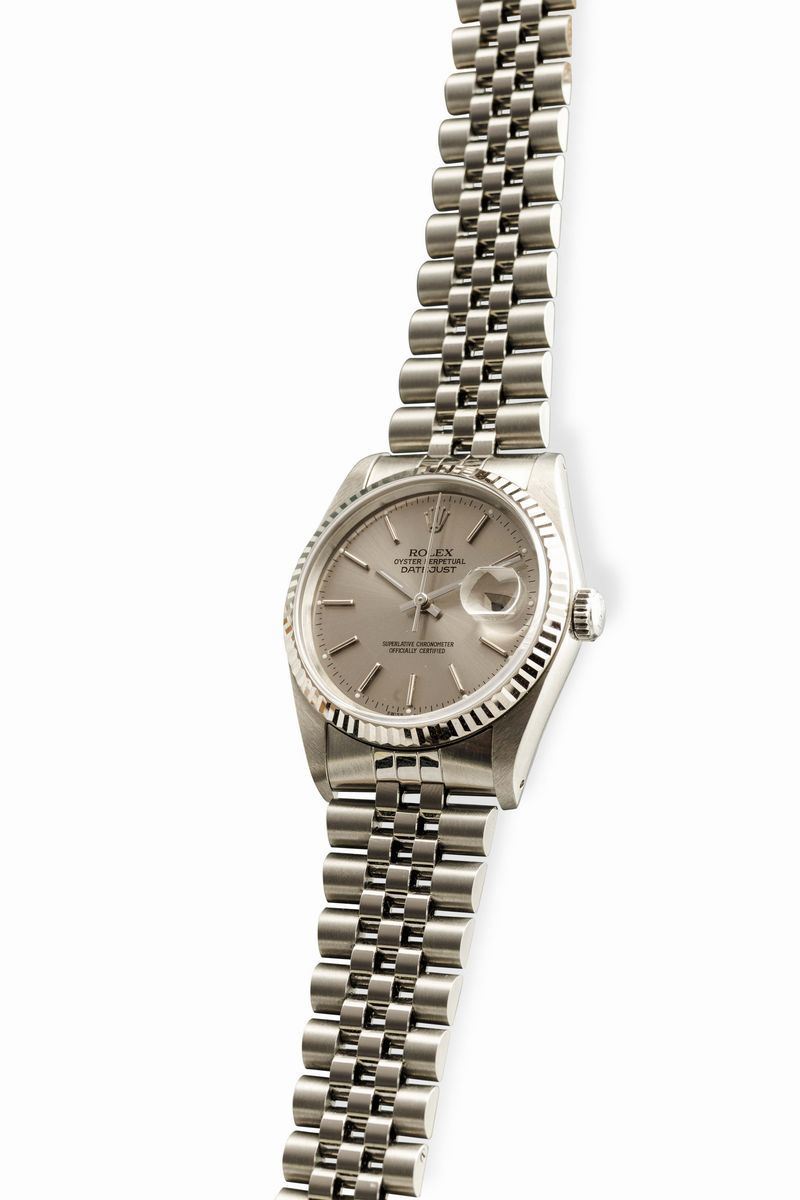 ROLEX - Datejust ref 16234, ghiera zigrinata d'oro bianco, bracciale Jubilee,  vetro zaffiro. Con scatola originale e garanzia del negoziante - Auction  Watches and Pocket Watches - Cambi Casa d'Aste