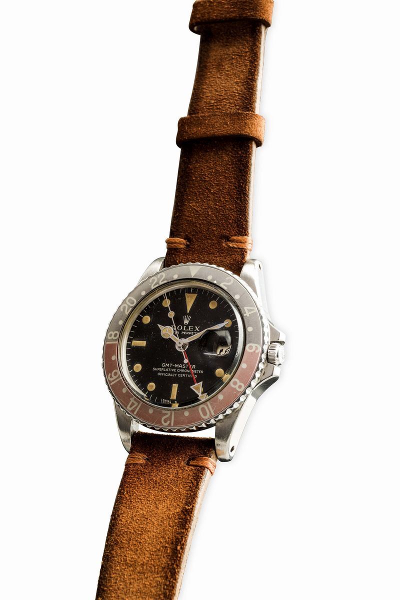 ROLEX - GMT Master ref 1675, Long E con ghiera Pepsi, quadrante pallettoni  circa 1969 - Asta Orologi da Polso e da Tasca - Cambi Casa d'Aste