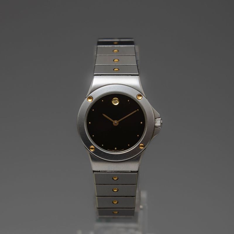 ZENITH - Pacific Lady in acciaio al quarzo con datario, inserti in oro e  con astuccio originale - Asta Orologi | Cambi Time - Cambi Casa d'Aste