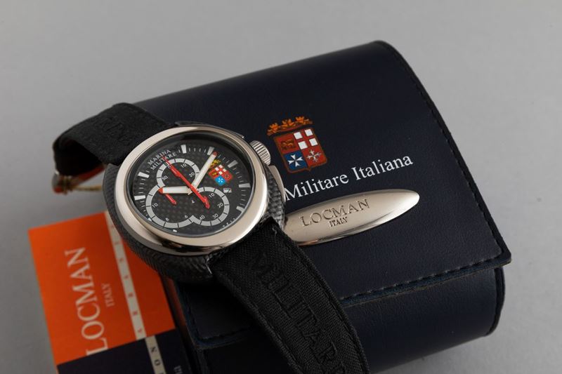 LOCMAN - Cronografo per la Marina Militare con cassa in titanio e fibra di  carbonio ref 134 con astuccio originale nuovo - Auction Watches | Timed  Auction - Cambi Casa d'Aste