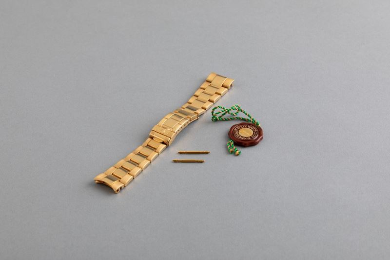 ROLEX - Bracciale originale in oro 18k SEL, ref 108 con tag Rolex e  mollette originali, totali 11 maglie. - Asta Orologi da Polso e da Tasca -  Cambi Casa d'Aste
