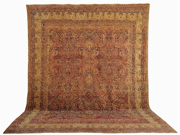 Grande tappeto Kirman Laver,  fine XVIII secolo