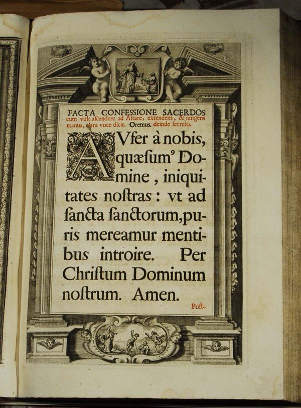 Edizioni del '600 - messali - legature di pregio Canon Missae iuxta formam editionis romanae… Salisburgi, Typis Ioan. Bapt. Mayr, 1682.