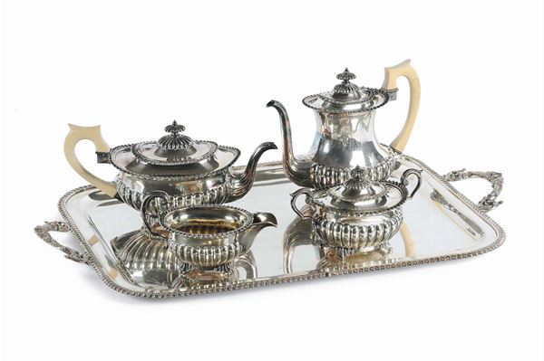 Servizio da tè e caffè in argento, Londra 1820