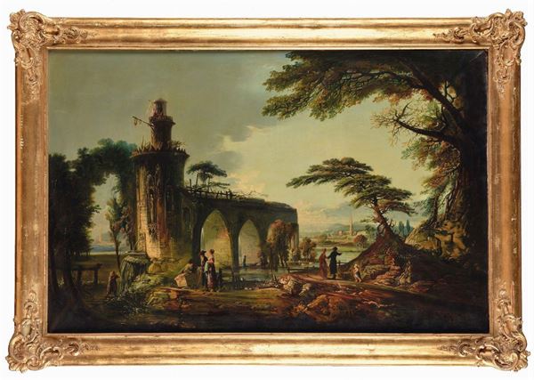 G. Nyblod Paesaggio con rovine, 1860