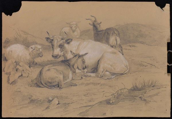 E.Roberts (XIX secolo) Animali in riposo