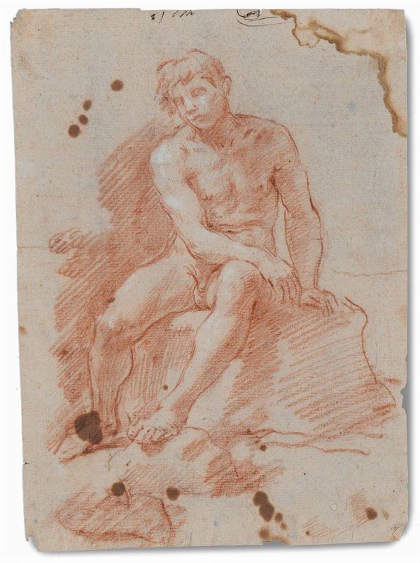 Simone Cantarini (1612-1648), ambito di Nudo maschile