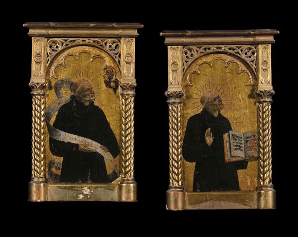 Giovanni Mazone (1433-1512) Beato monaco agostiniano che tiene in mano un libro aperto Beato monaco  [..]