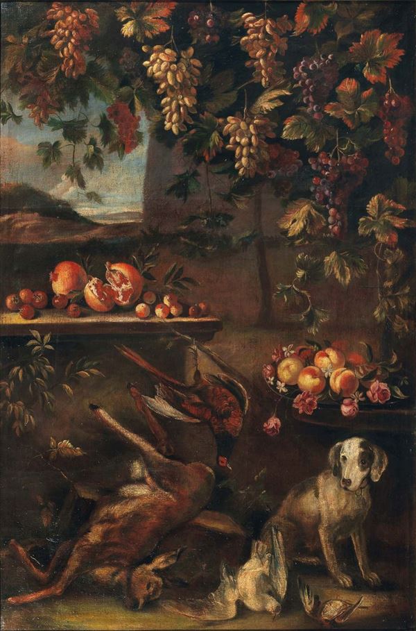 Franz Werner Von Tamm detto Monsù Daparait (1658-1724) Nature morte con cacciagione