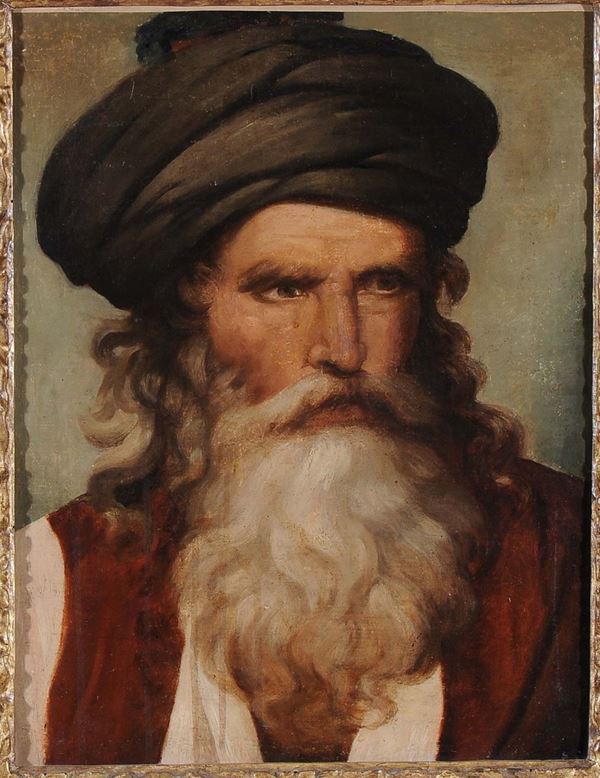 Anonimo del XIX secolo Uomo con turbante e barba