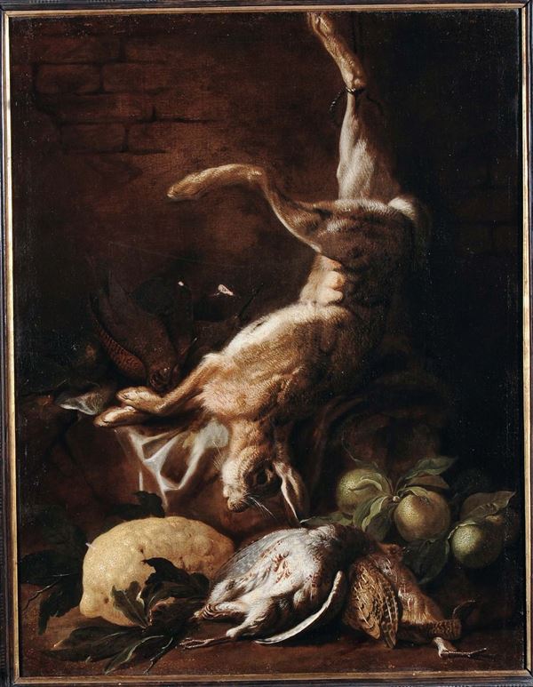 Jan Fyt (1611-1661) Natura morta con cacciagione e limoni