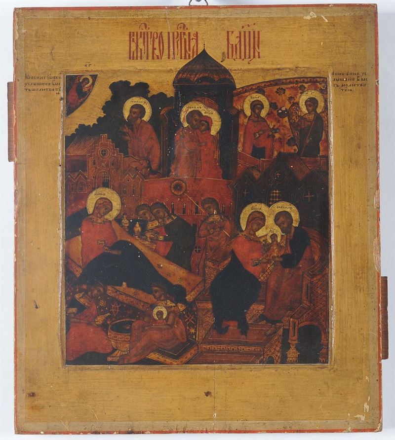 Icona raffigurante Santi, Russia XIX secolo  - Auction Antique and Old Masters - II - Cambi Casa d'Aste