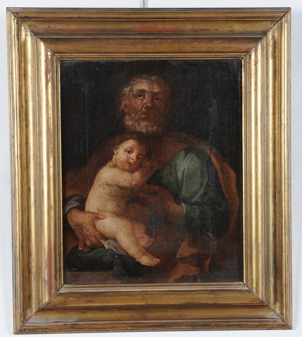 Scuola del XVII secolo San Giuseppe con Bambino