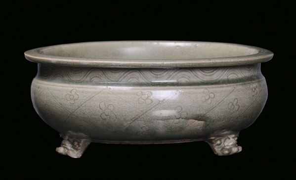 Incensiere in ceramica Celadon, Cina, Dinastia Song (960-1279)