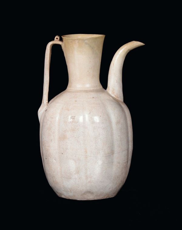 Caffettiera Qingbai in ceramica bianca, Dinastia Song (960-1279)
