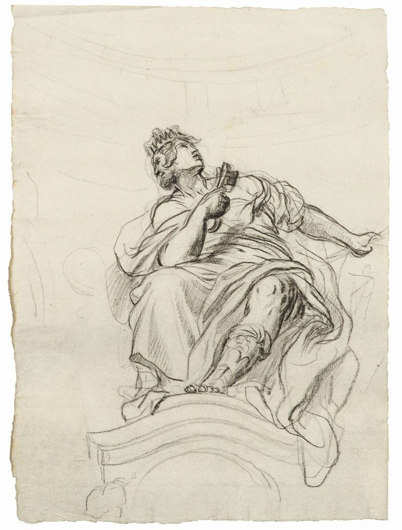 Lorenzo De Ferrari (1680-1744)<br>Giano  - Asta Disegni Antichi - I - Cambi Casa d'Aste