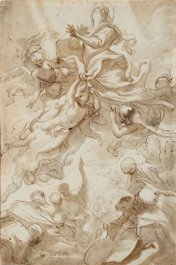 Domenico Piola (Genova 1627-1703) Assunzione della Vergine