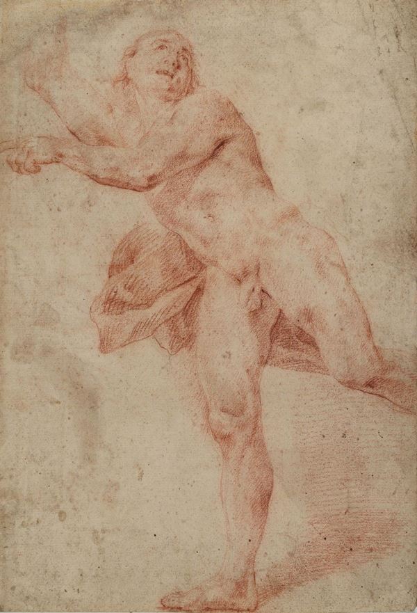 Scuola Genovese del XVII secolo Studio per nudo maschile