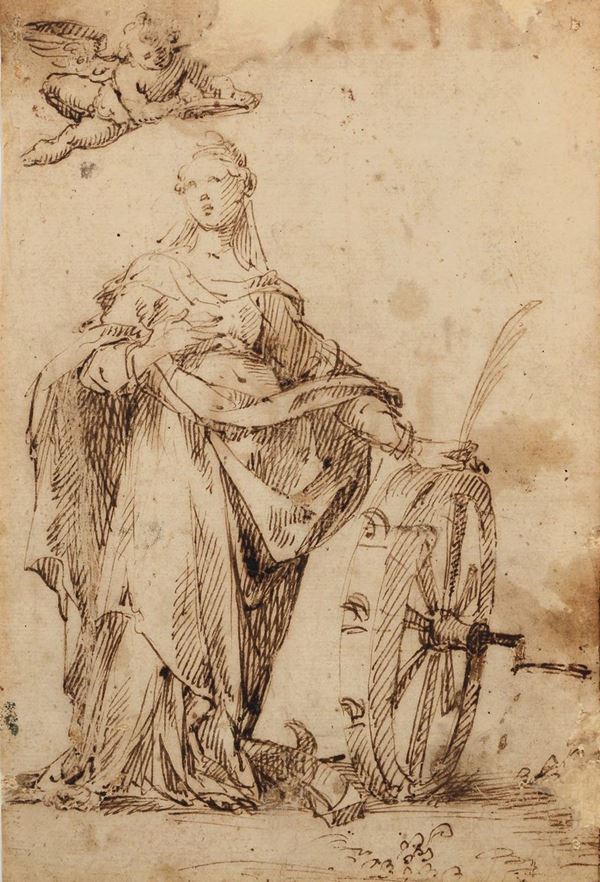 Bernardo Strozzi (Genova 1581 - Venezia 1644), bottega di Santa Caterina
