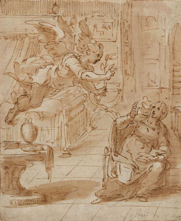 Giovanni Battista Paggi (Genova 1554 - 1627) Annunciazione