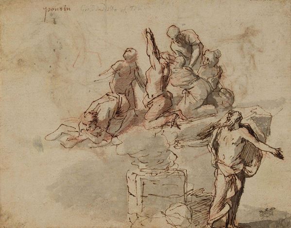 Giovanni Benedetto Castiglione detto il Grechetto (Genova 1609 - Mantova 1664) Studio per figure