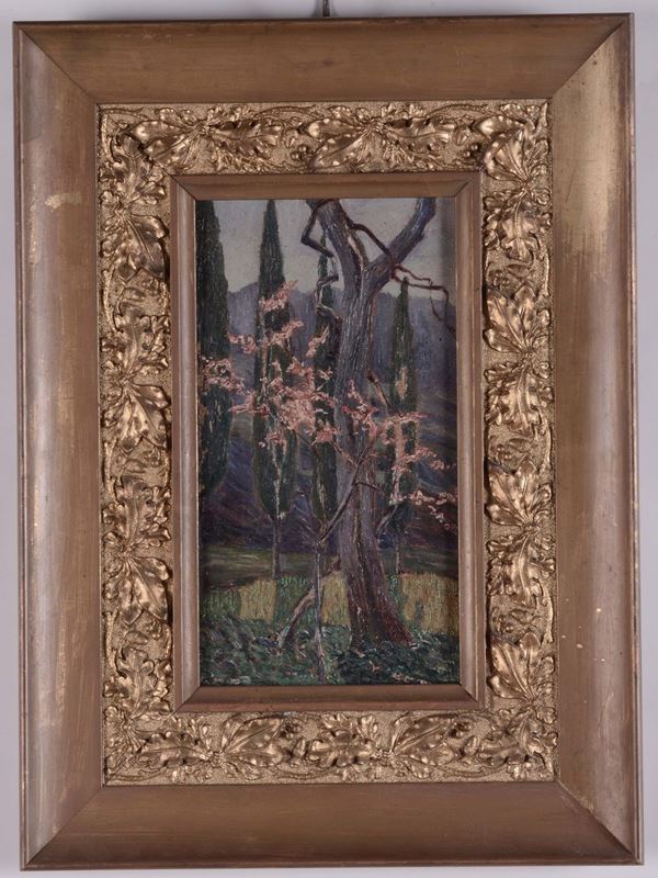 Mimina Ghersi (1889-1971) Paesaggio con alberi