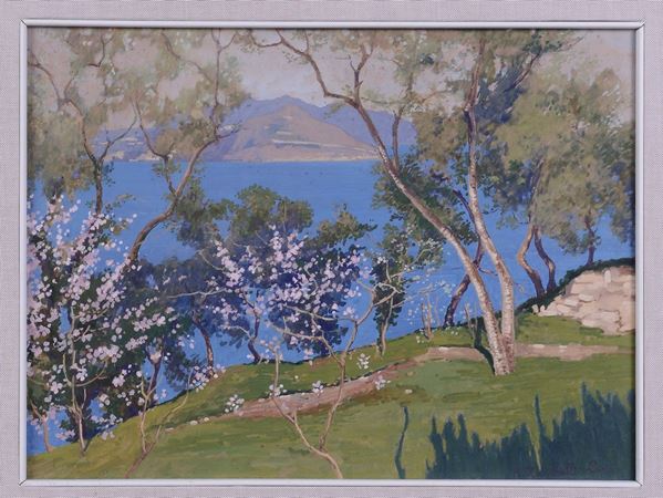 Attilio Zanchelli (1866-1946) Veduta di Capri