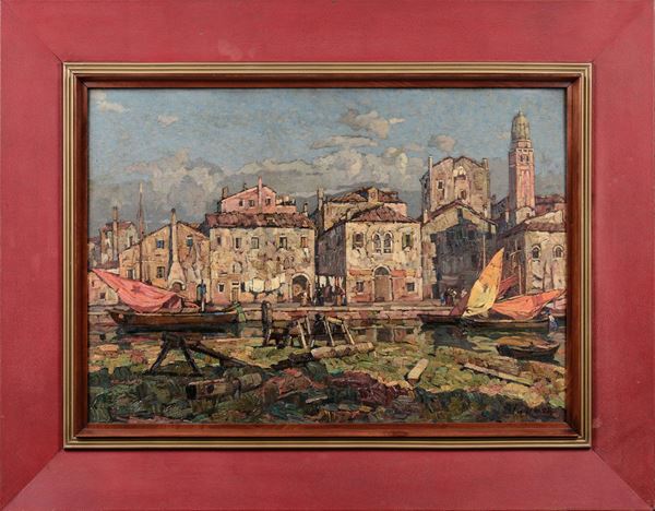 Angelo Pavan (1893-1945) Chioggia, Canale lombardo