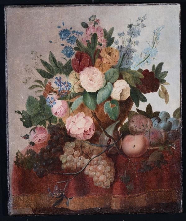 Anonimo del XIX secolo Vaso con fiori