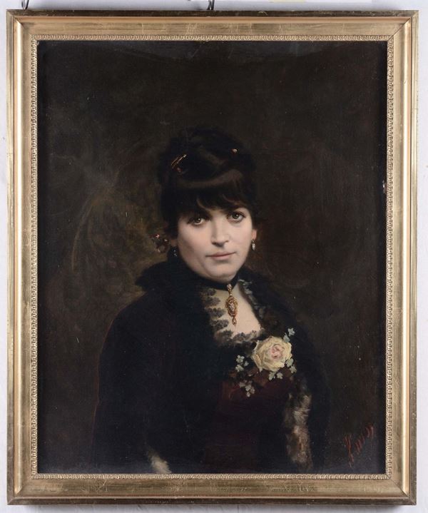 Luigi Sorio (1835-1909) Ritratto femminile