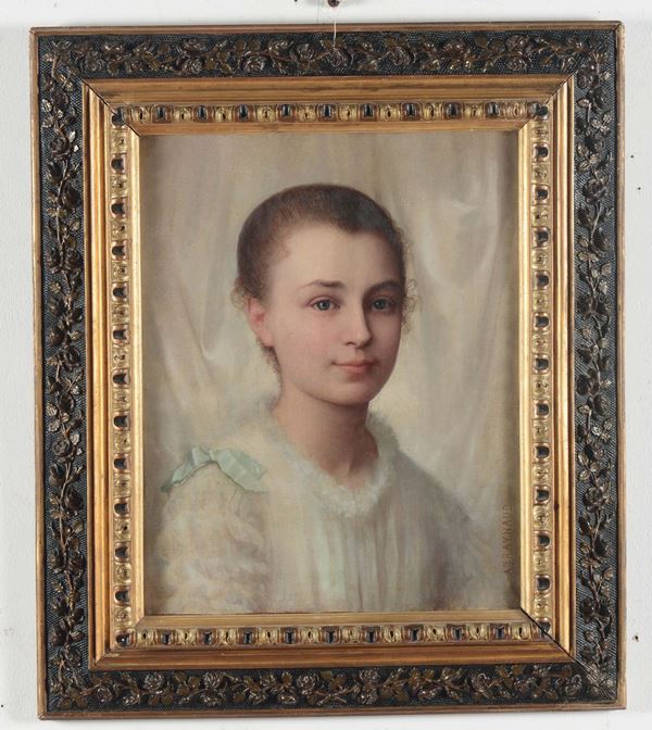 Auguste Raynaud (Nizza 1829-1896) Ritratto femminile