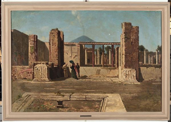 Federico Cortese (1829-1913), attribuito a Atrio della casa del fauno a Pompei