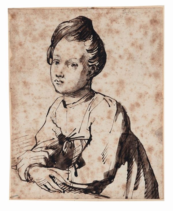 Theodore Gericault (Rouen 1791 - Parigi 1824), ambito di Busto di bambino