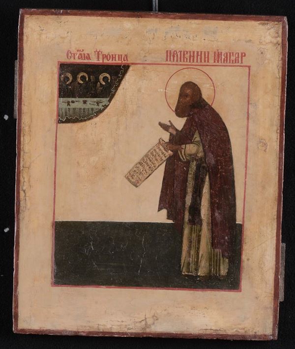 Icona raffigurante San Sergio di Radonez, Russia XIX secolo