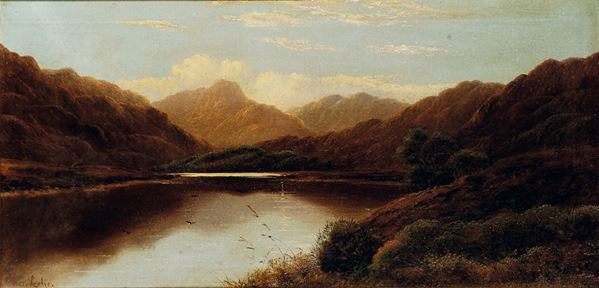 Charles Robert Leslie (1794-1859) Paesaggio con lago