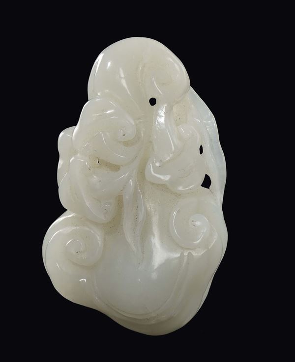 A white jade mushrooms group, China, Qing Dynasty, Qianlong Period (1736-1795)