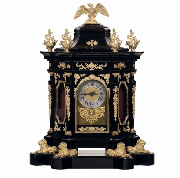 Orologio tedesco per mercato italiano, meccanica firmata Gottfridt Torboch Munchen, Monaco XVII secolo