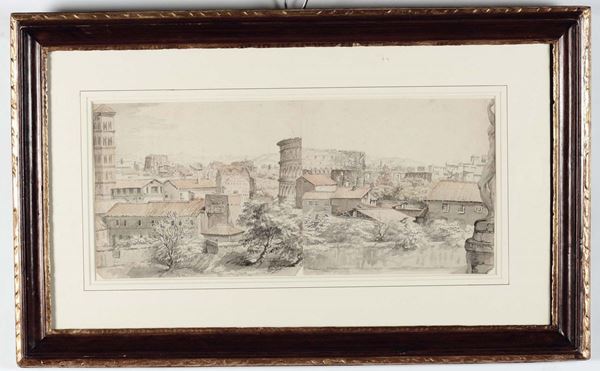 Giuseppe Zocchi (Firenze 1711-1767) Veduta del Colosseo dal Palatino