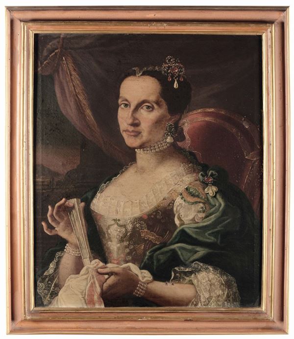 Pier Leone Ghezzi (Roma 1674-1755) Ritratto della contessa Falzacappa