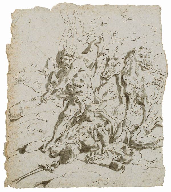 Sebastiano Galeotti (Firenze 1676 - Mondovì 1746) Ercole uccide Diomede