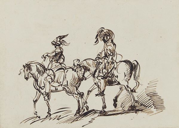 Giuseppe Bernardino Bison (Palmanova 1762 - Milano 1844) Due cavalieri