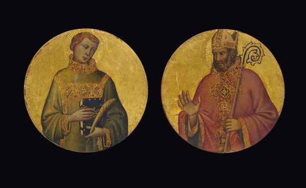 Scuola Fiorentina della fine del XIV secolo Santo Martire e Santo Vescovo