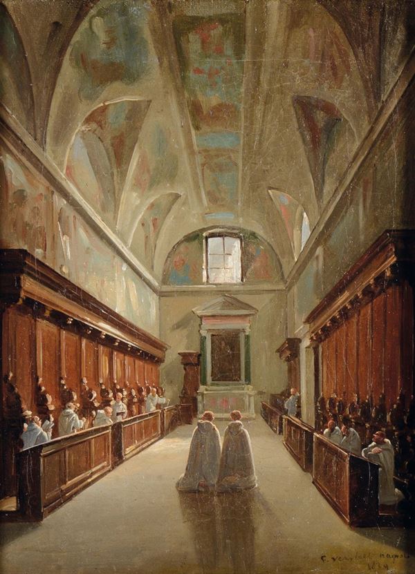 Frans Vervloet (1795-1872), attribuito a La Certosa di San Martino a Napoli