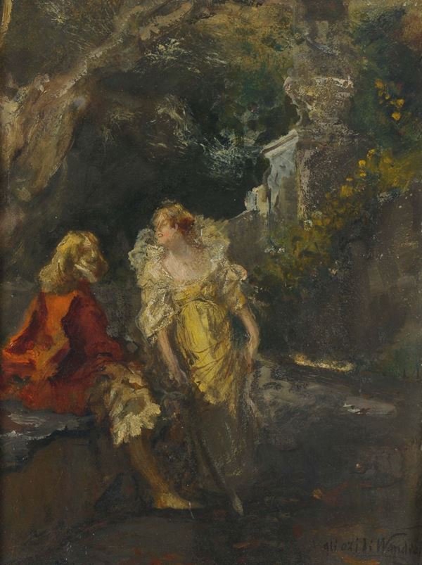 Pompeo Mariani (Monza 1857 - Bordighera 1927) I capricci di Van Dyck