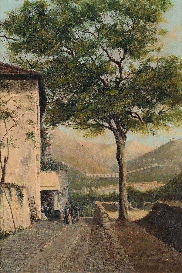 Pasquale Domenico Cambiaso (Genova 1811-1894) Valle del Bisagno, 1861