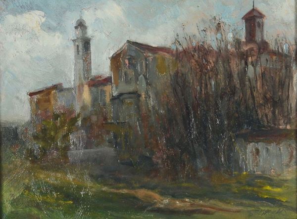 Domingo Motta (Genova 1872 - Genova Pegli 1962) Paesaggio