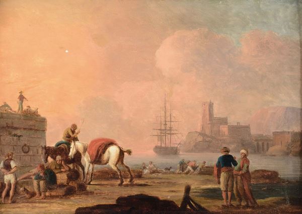 Charles Francois Grenier Delacroix (Marsiglia 1720 - Berlino 1782) Veduta di Porto