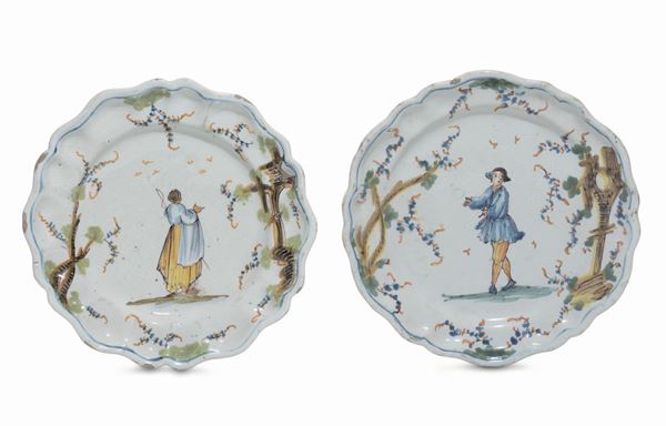 Due piatti Savona, XVIII secolo