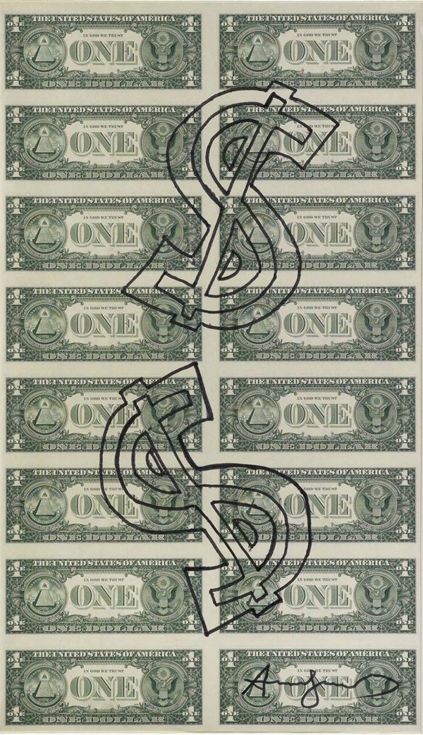 Andy Warhol (1928-1987) Dollar paper
