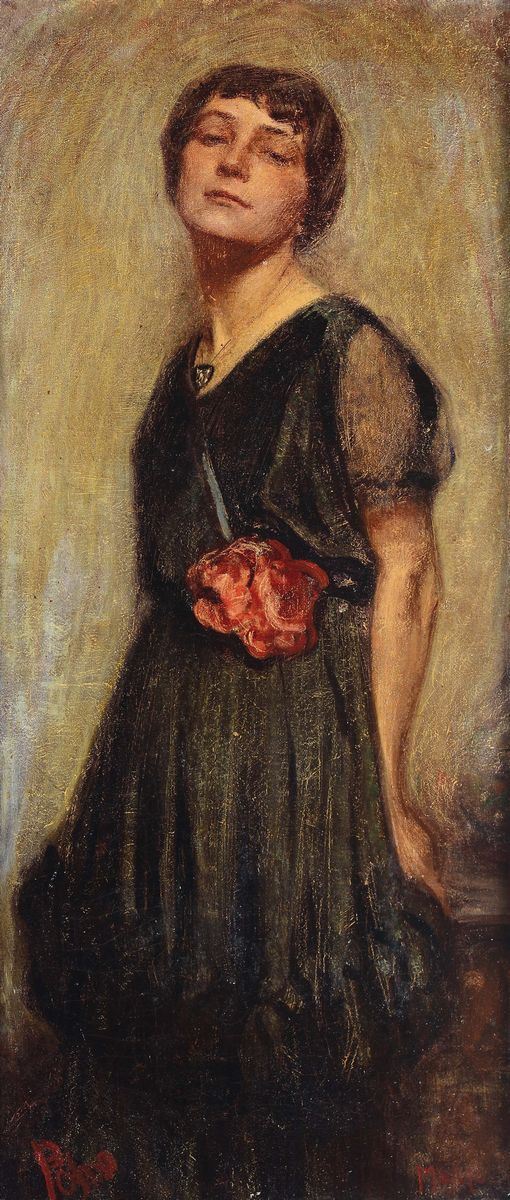 Lino Selvatico (Padova 1872 - Treviso 1924), ambito di Figura femminile